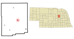 Boone County Nebraska Incorporated and Unincorporated areas Albion Highlighted